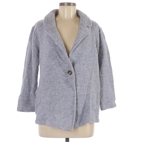 Rachel Zoe Gray Wool Blazer Jacket Medium - Picture 1 of 6